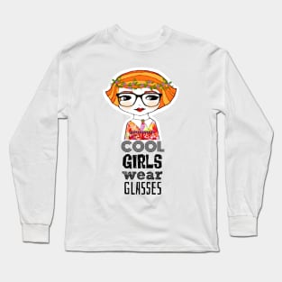 Cool Girls Wear Glasses -- Kathleen Long Sleeve T-Shirt